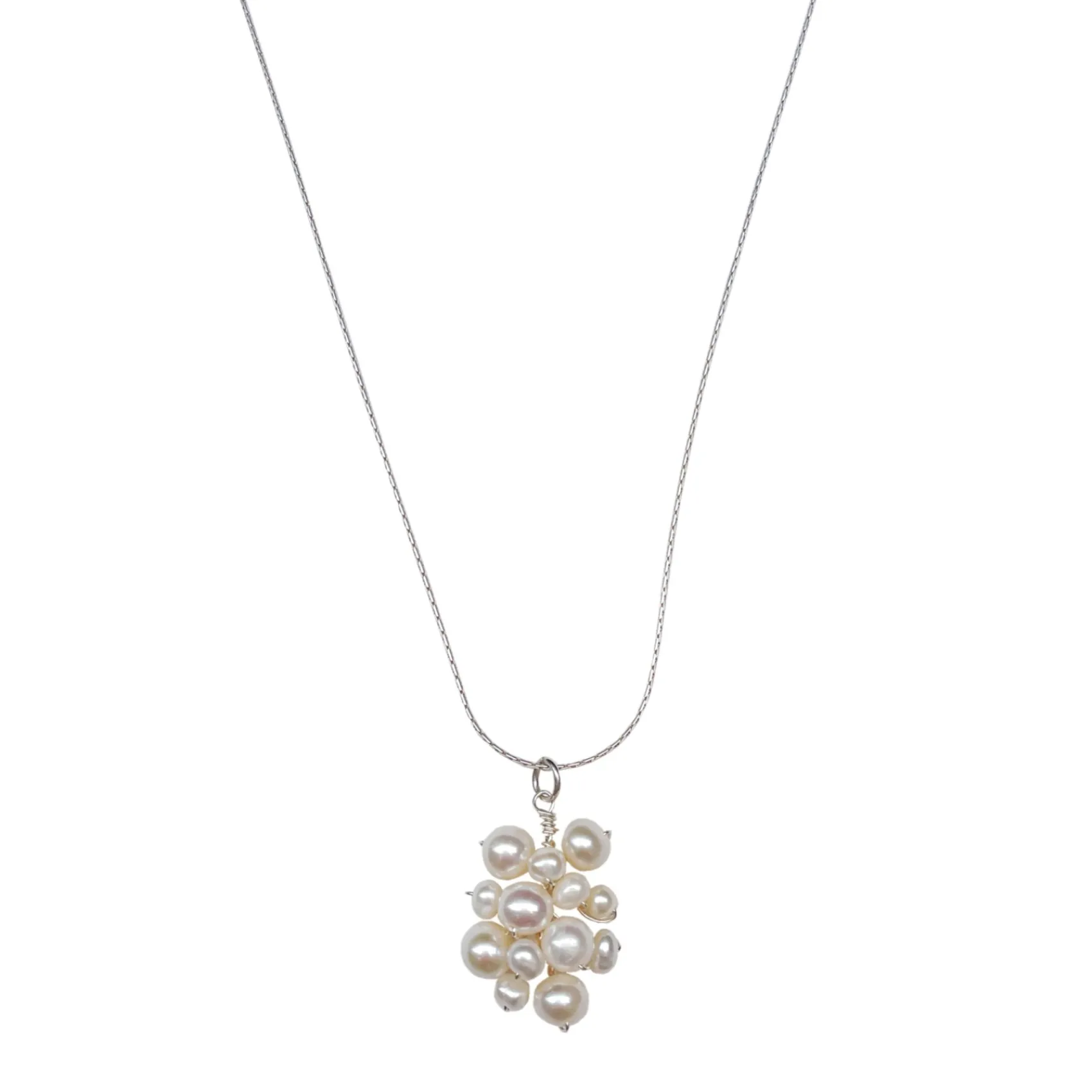 Hermione Harbutt Mother Of The Groom Gifts | Mother Of The Bride Gifts*Penny Freshwater Pearl Cluster Pendant Necklace Ivory