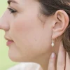 Hermione Harbutt Bridesmaid Gifts | Bride Gifts*Starlight Silver Pearl Drop Earrings Ivory/ Silver