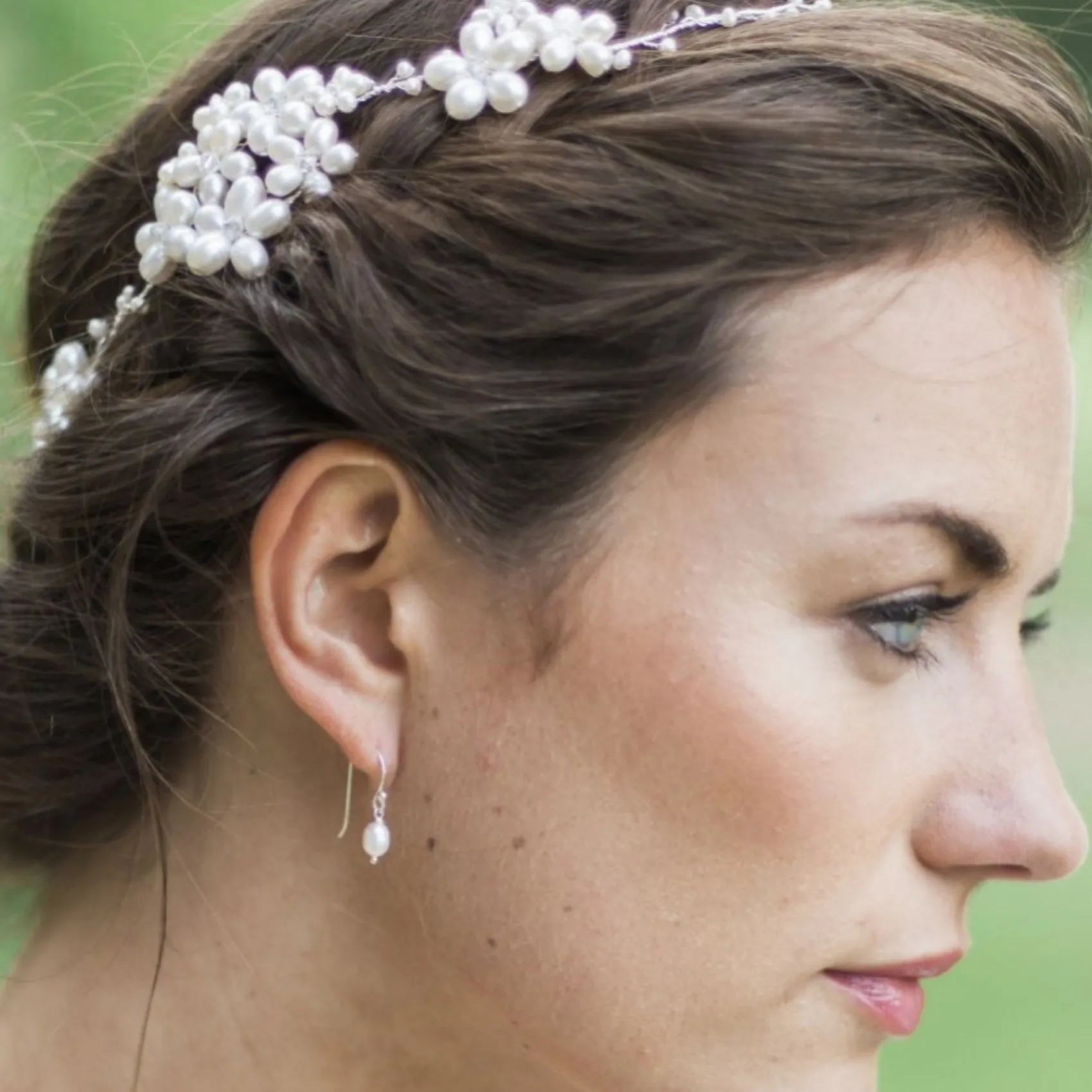 Hermione Harbutt Bridesmaid Gifts | Bride Gifts*Starlight Silver Pearl Drop Earrings Ivory/ Silver