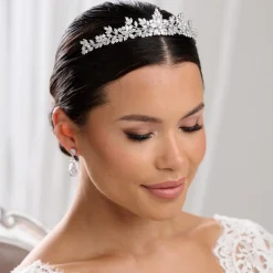 Lace & Favour Prom Headbands & Tiaras | Crystal Hair Accessories*Highgrove Cubic Zirconia Crystal Bridal Tiara Silver