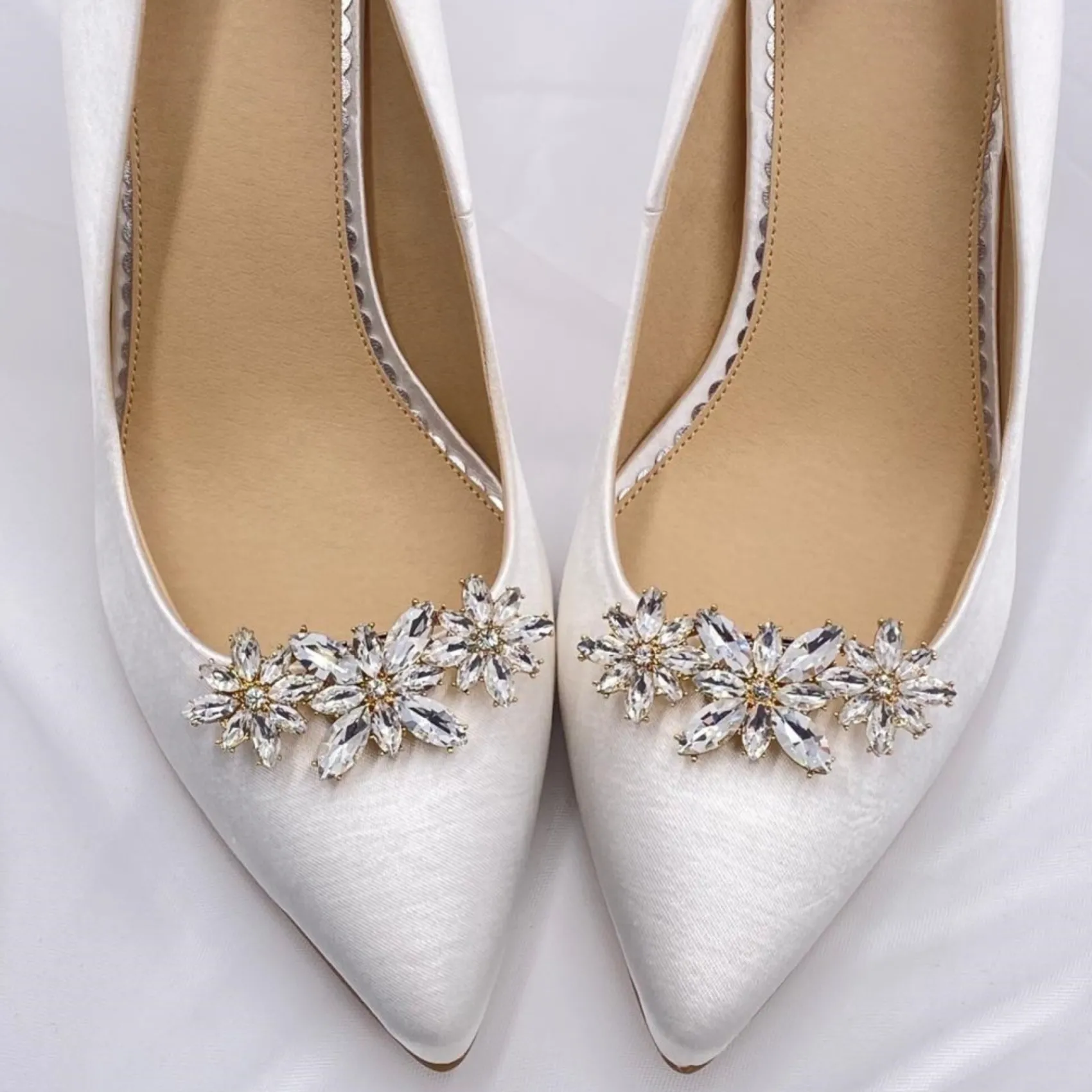 Lace & Favour Bride Gifts | Shoe Jewellery*Horizon Gold Crystal Starburst Shoe Clips
