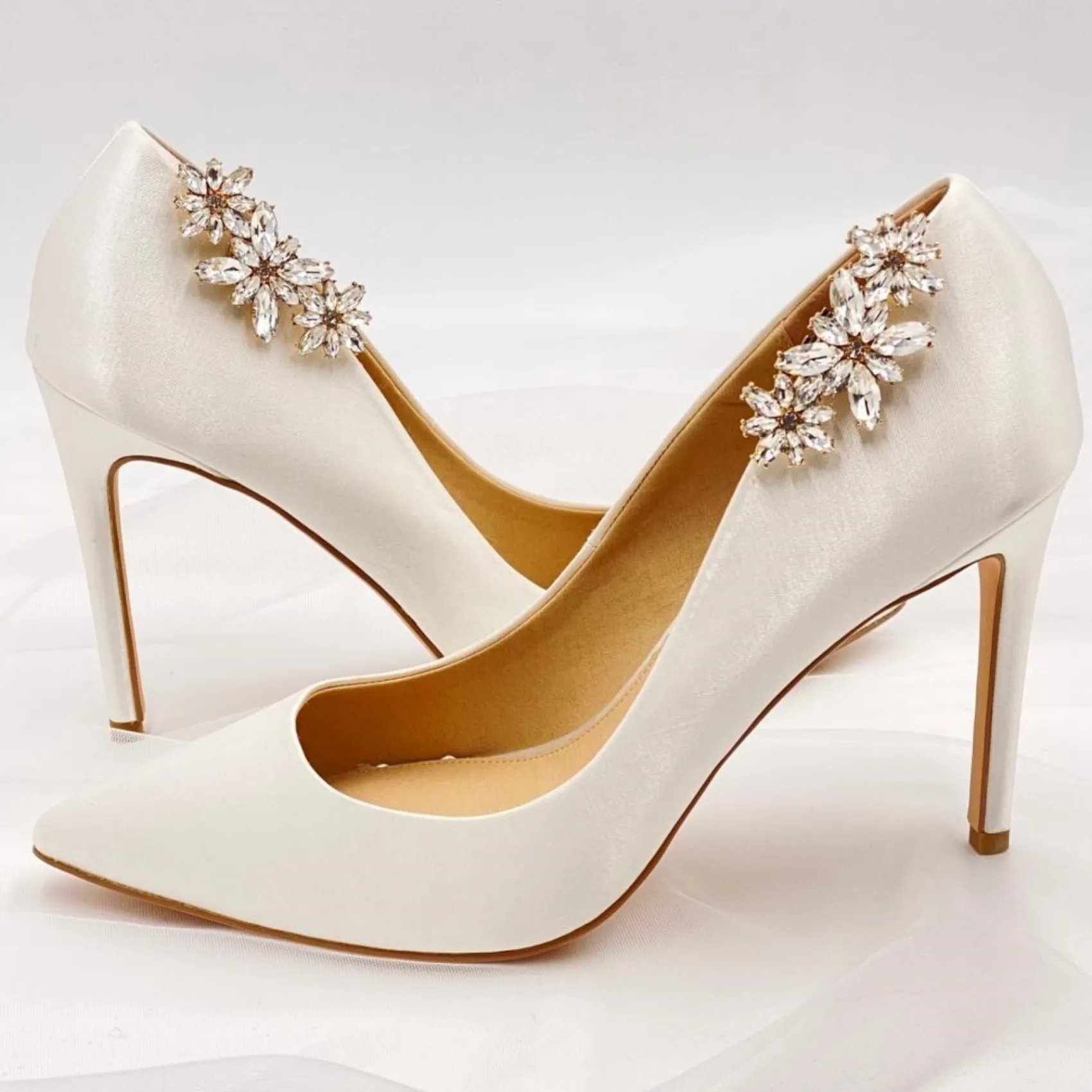 Lace & Favour Bride Gifts | Shoe Jewellery*Horizon Gold Crystal Starburst Shoe Clips