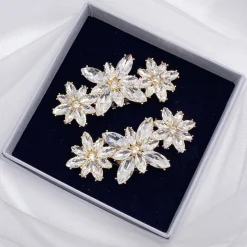Lace & Favour Bride Gifts | Shoe Jewellery*Horizon Gold Crystal Starburst Shoe Clips