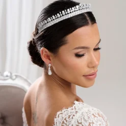 Lace & Favour Vintage Headpieces | Crystal Hair Accessories*Imperial Vintage Inspired Cubic Zirconia Wedding Tiara Silver