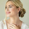 Ivory & Co Gold Prom Jewellery | Prom Earrings*Sandringham Statement Gold Crystal Cluster Drop Earrings