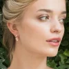 Ivory & Co Bridesmaid Gifts | Bride Gifts*Ivory and Co Aphrodite Crystal and Pearl Wedding Earrings Rose Gold