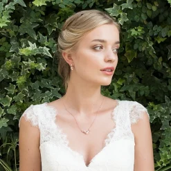 Ivory & Co Bridesmaid Gifts | Bride Gifts*Ivory and Co Aphrodite Crystal and Pearl Wedding Earrings Rose Gold
