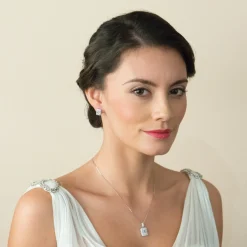 Ivory & Co Silver Prom Jewellery | Prom Earrings*Ivory and Co Art Deco Crystal Stud Earrings
