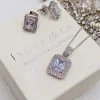 Ivory & Co Silver Prom Jewellery | Prom Jewellery Sets*Ivory and Co Art Deco Rectangular Crystal Jewellery Set