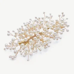Ivory & Co Pearl Hair Accessories | Gold Hair Accessories*Ivory and Co Astrid Gold Statement Pearl Spray Hair Clip