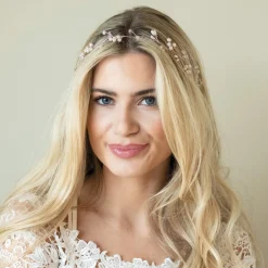 Ivory & Co Pearl Hair Accessories | Rose Gold Hair Accessories*Ivory and Co Aurora Rose Gold Dainty Pearl and Crystal Hair Vine