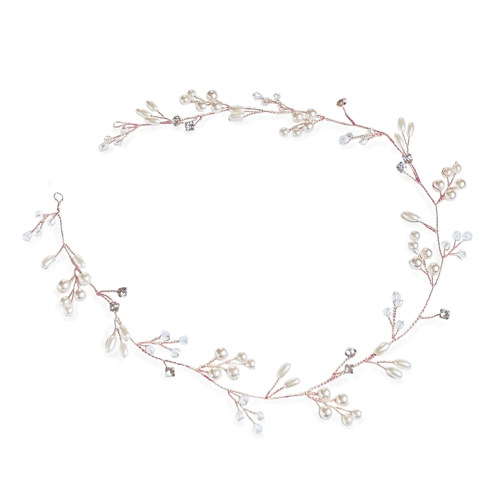 Ivory & Co Pearl Hair Accessories | Rose Gold Hair Accessories*Ivory and Co Aurora Rose Gold Dainty Pearl and Crystal Hair Vine