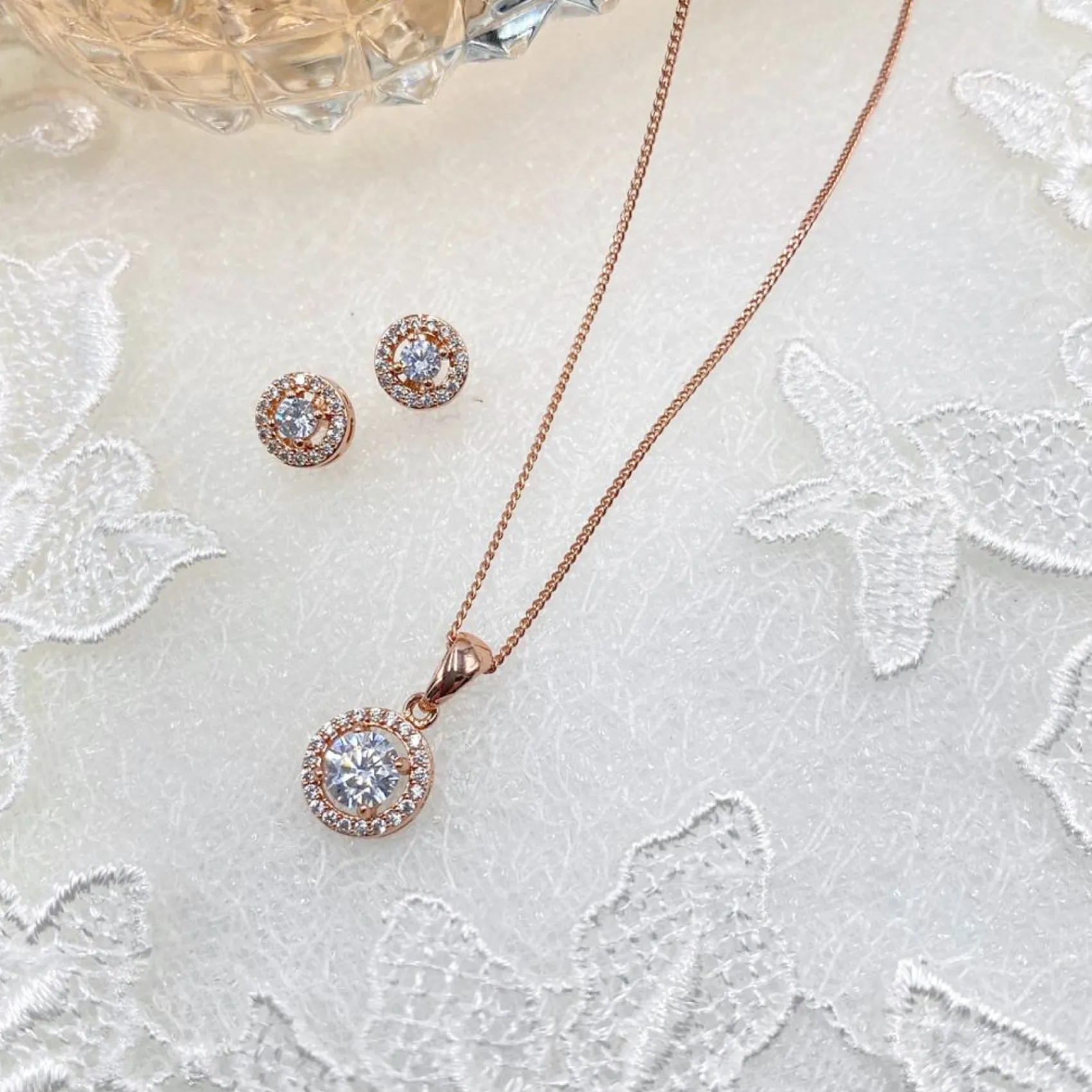 Ivory & Co Bridesmaid Gifts | Bride Gifts*Ivory and Co Balmoral Rose Gold Wedding Jewellery Set