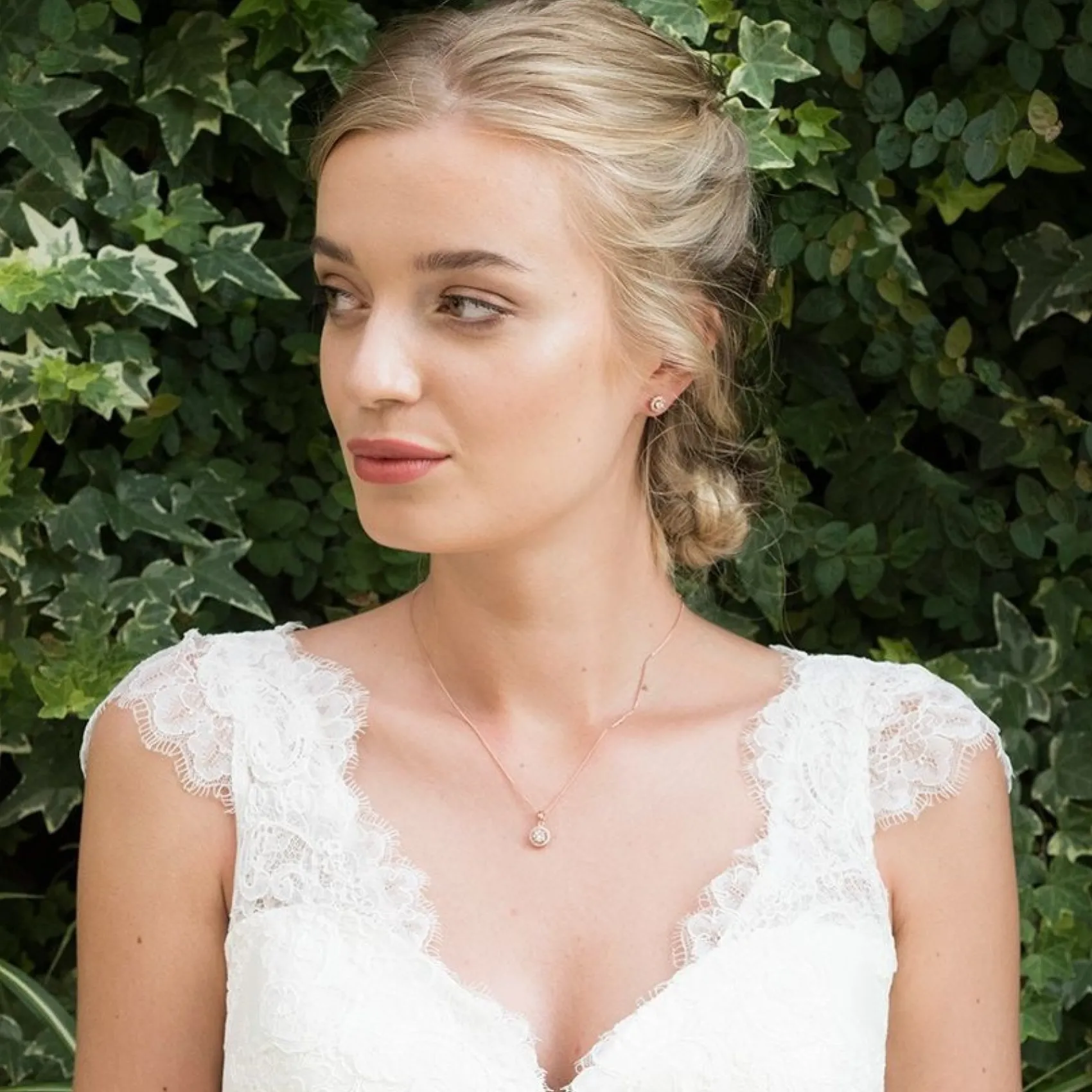 Ivory & Co Bridesmaid Gifts | Crystal Jewellery*Ivory and Co Balmoral Rose Gold Crystal Pendant Necklace