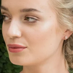 Ivory & Co Bridesmaid Gifts | Crystal Jewellery*Ivory and Co Balmoral Rose Gold Crystal Stud Earrings