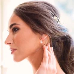 Ivory & Co Bridesmaid Gifts | Crystal Jewellery*Ivory and Co Belmont Crystal Drop Wedding Earrings (Rose Gold)