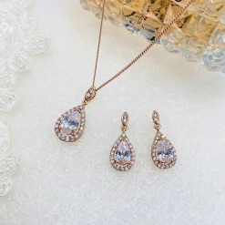 Ivory & Co Mother Of The Groom Gifts | Mother Of The Bride Gifts*Ivory and Co Belmont Rose Gold Crystal Bridal Jewellery Set
