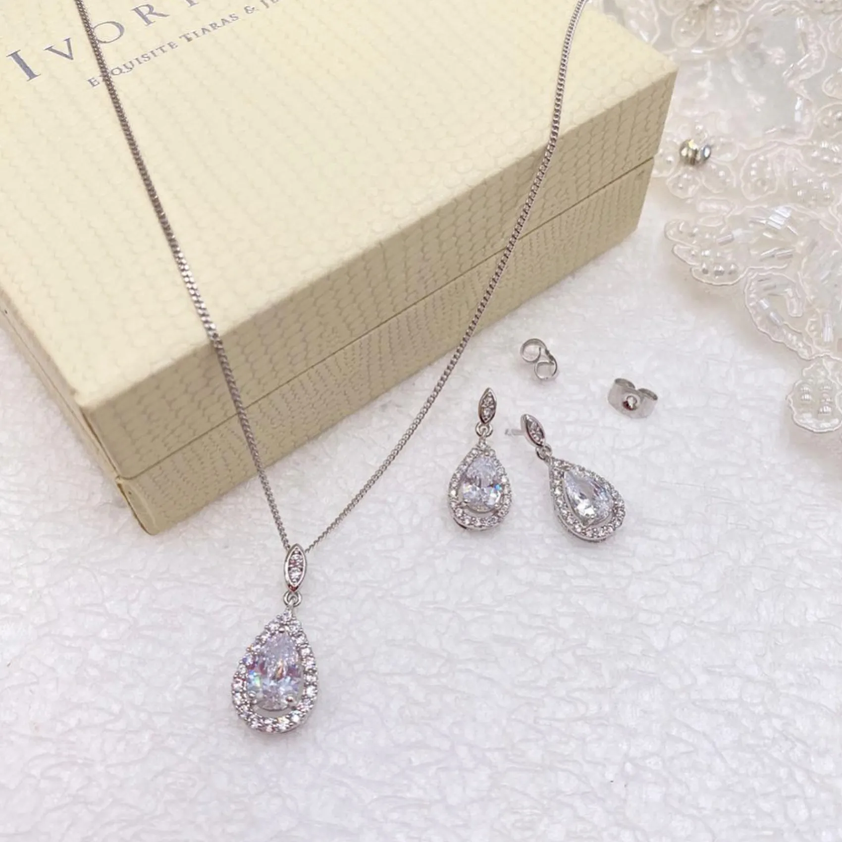Ivory & Co Silver Prom Jewellery | Prom Jewellery Sets*Ivory and Co Belmont Silver Crystal Bridal Jewellery Set