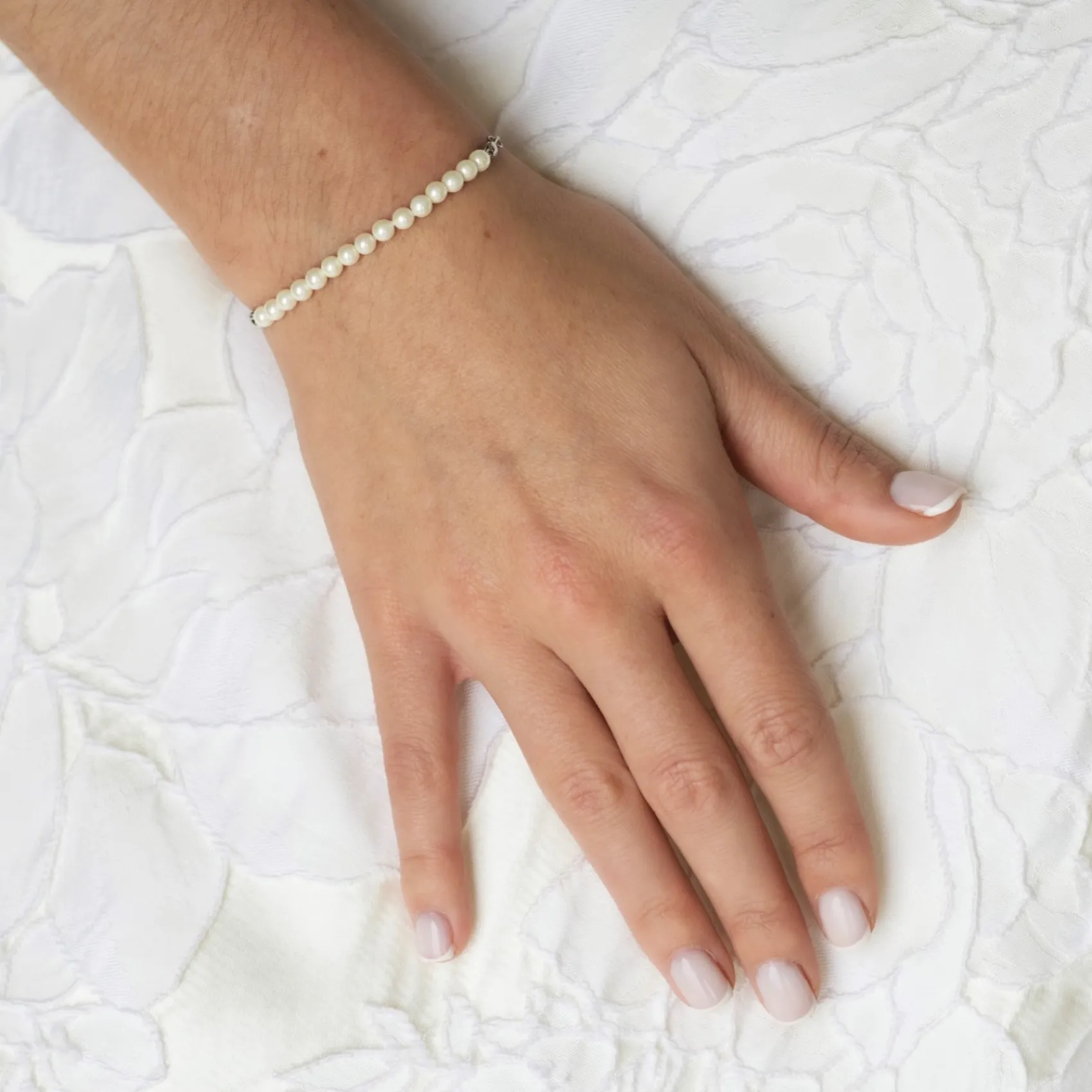 Ivory & Co Flower Girl Gifts | Bridesmaid Gifts*Ivory and Co Carlisle Silver Pearl Toggle Bracelet