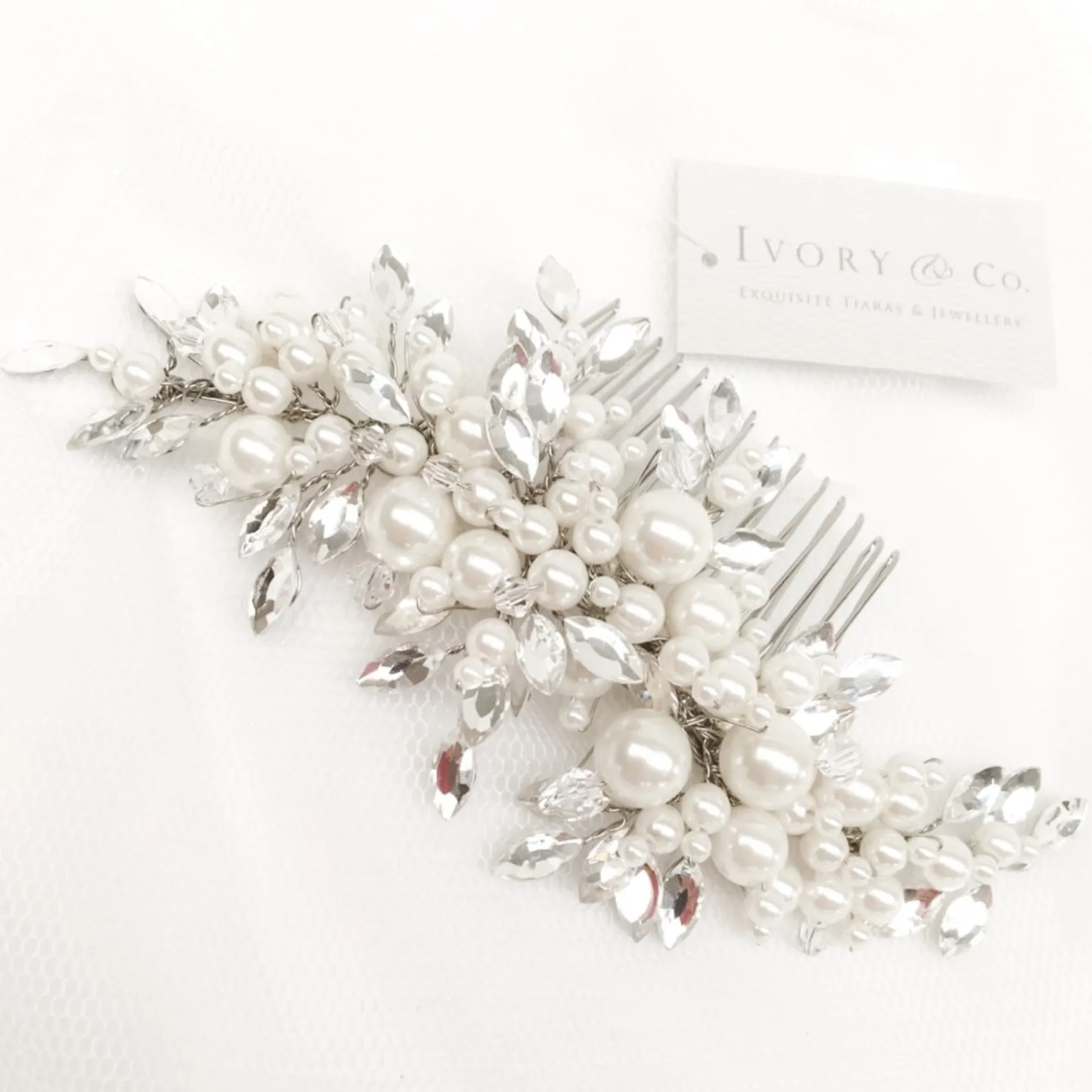 Ivory & Co Bride Gifts | Pearl Hair Accessories*Ivory and Co Catalina Pearl and Crystal Bridal Hair Comb