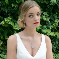 Ivory & Co Silver Prom Jewellery | Prom Earrings*Ivory and Co Chinatown Art Deco Crystal Chandelier Earrings