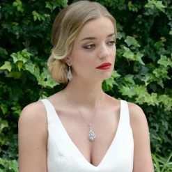 Ivory & Co Silver Prom Jewellery | Prom Earrings*Ivory and Co Chinatown Art Deco Crystal Chandelier Earrings