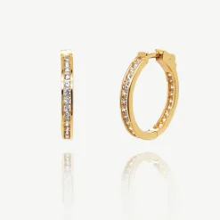Ivory & Co Gold Prom Jewellery | Prom Earrings*Ivory and Co Copenhagen Gold Crystal Hoop Earrings
