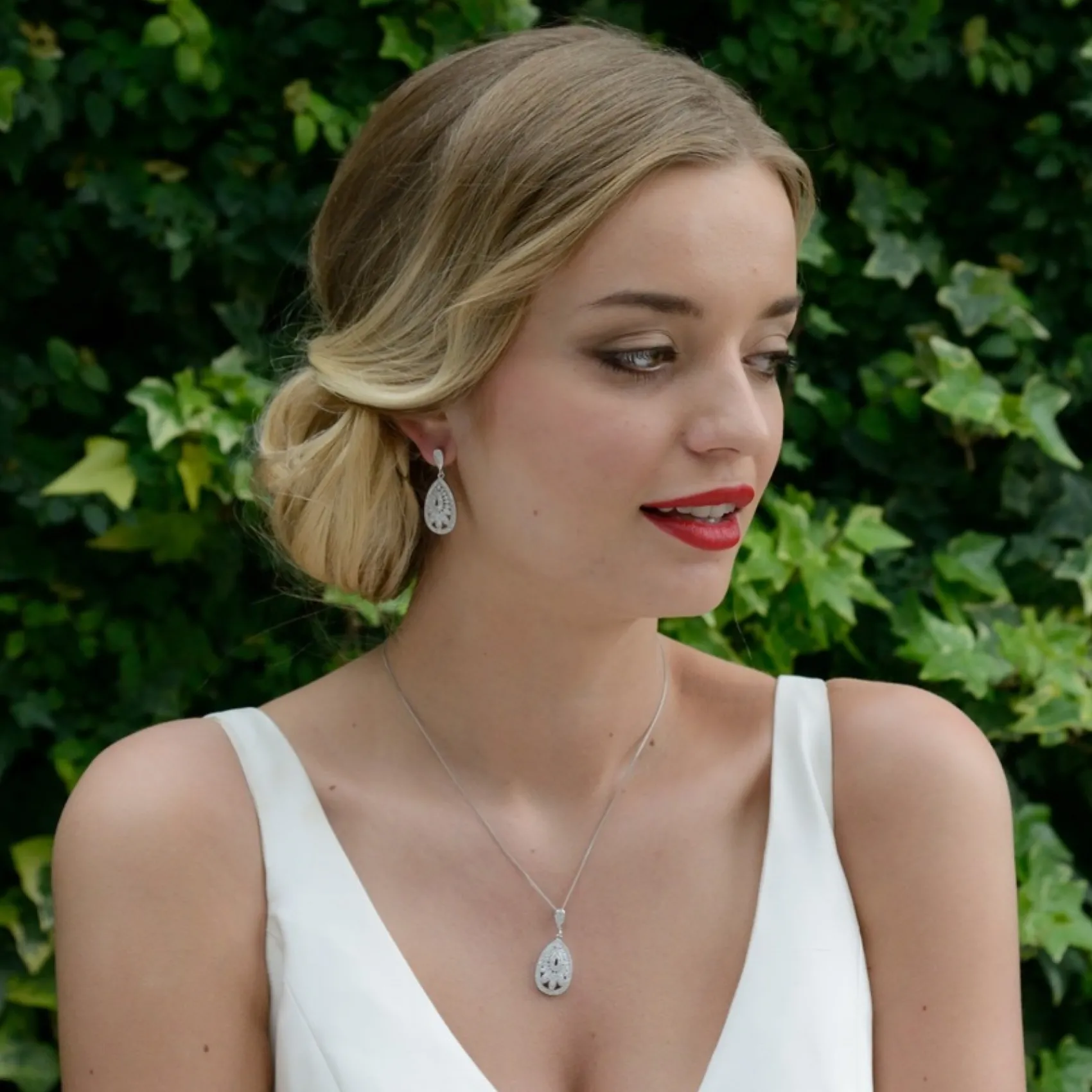 Ivory & Co Silver Prom Jewellery | Prom Earrings*Ivory and Co Cosmopolitan Vintage Crystal Drop Wedding Earrings
