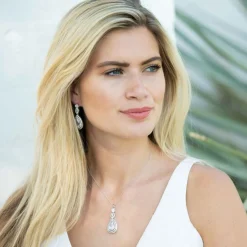 Ivory & Co Silver Prom Jewellery | Prom Earrings*Ivory and Co Cotton Club Crystal Drop Wedding Earrings
