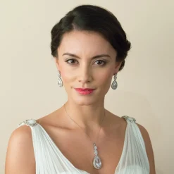 Ivory & Co Silver Prom Jewellery | Prom Earrings*Ivory and Co Cotton Club Crystal Drop Wedding Earrings