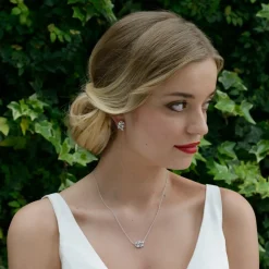 Ivory & Co Silver Prom Jewellery | Prom Necklaces*Ivory and Co Cypress Vine of Leaves Pendant Necklace
