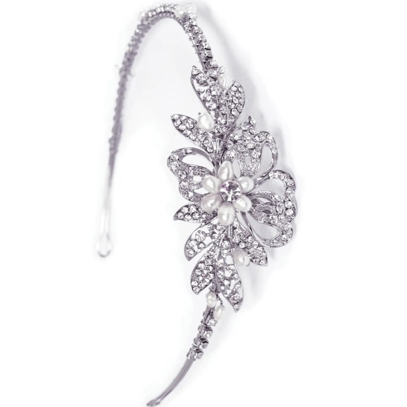 Ivory & Co Vintage Headpieces | Pearl Hair Accessories*Ivory and Co Delphi Pearl and Crystal Floral Wedding Headband