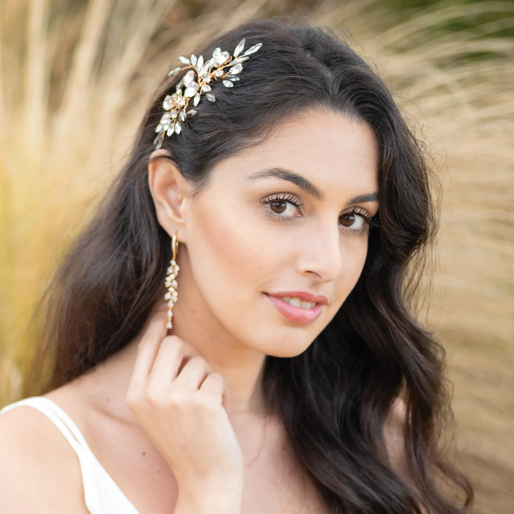 Ivory & Co Prom Hair Clips & Combs | Crystal Hair Accessories*Ivory and Co Diamond Frost Gold Crystal Hair Comb