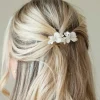 Ivory & Co Flower Girl Gifts | Bridesmaid Gifts*Ivory and Co Elderflower Ceramic Flowers Dainty Wedding Hair Clip Ivory/ Silver
