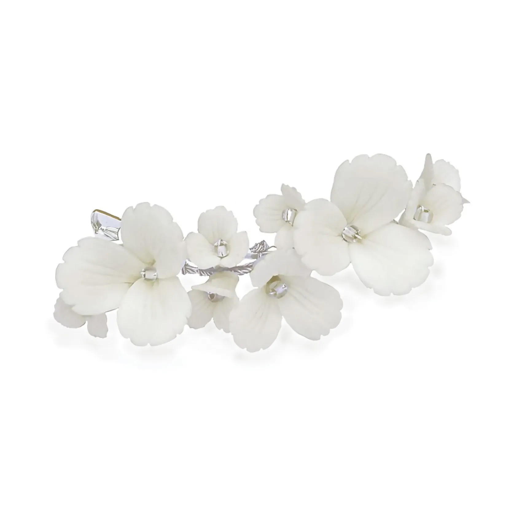 Ivory & Co Flower Girl Gifts | Bridesmaid Gifts*Ivory and Co Elderflower Ceramic Flowers Dainty Wedding Hair Clip Ivory/ Silver