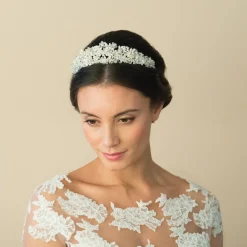 Ivory & Co Pearl Hair Accessories | Silver Hair Accessories*Ivory and Co Emma Statement Embellished Floral Bridal Tiara