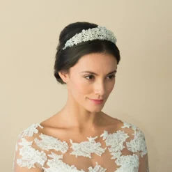 Ivory & Co Pearl Hair Accessories | Silver Hair Accessories*Ivory and Co Emma Statement Embellished Floral Bridal Tiara