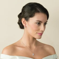Ivory & Co Silver Prom Jewellery | Prom Earrings*Ivory and Co Eternity Crystal Teardrop Wedding Earrings