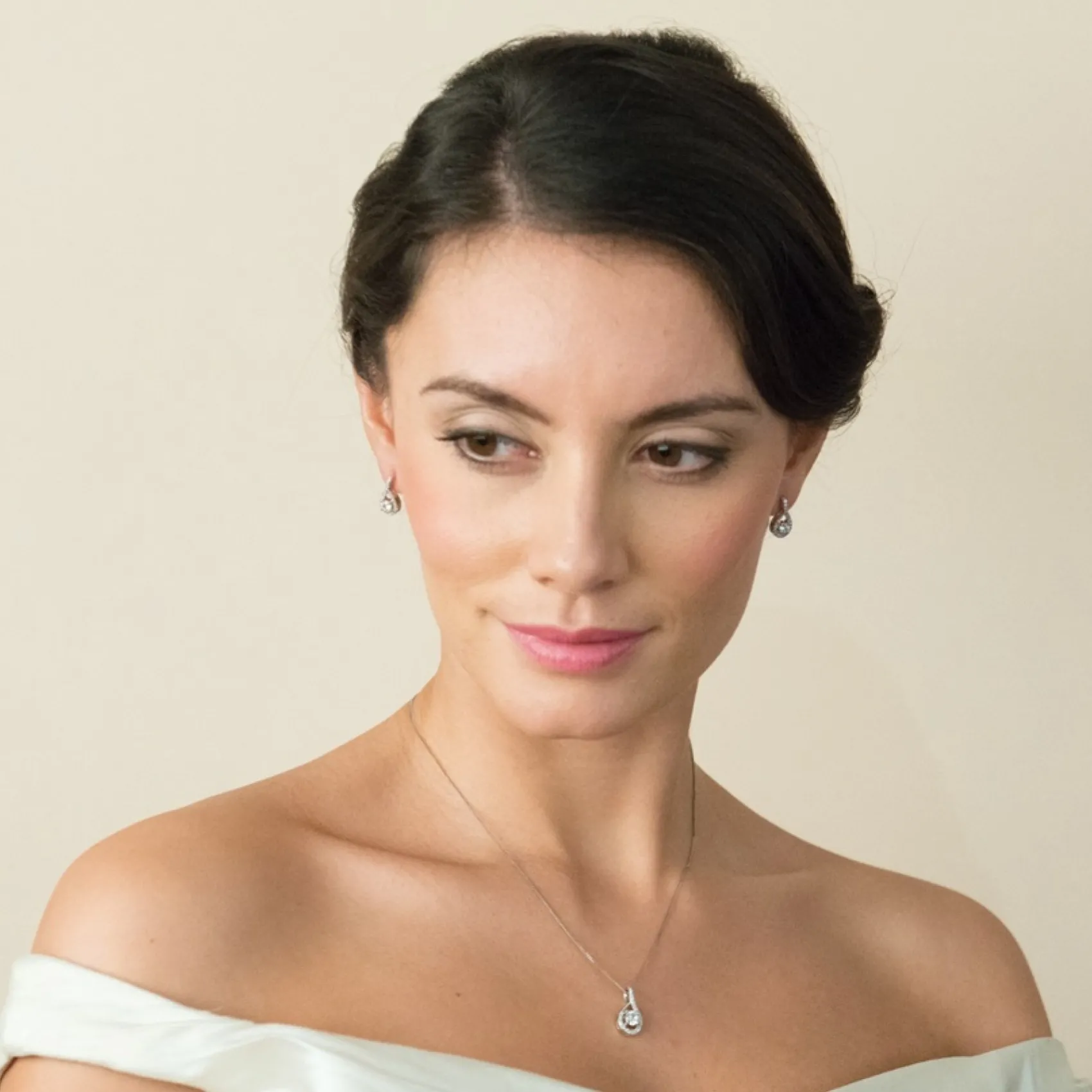 Ivory & Co Silver Prom Jewellery | Prom Earrings*Ivory and Co Eternity Crystal Teardrop Wedding Earrings