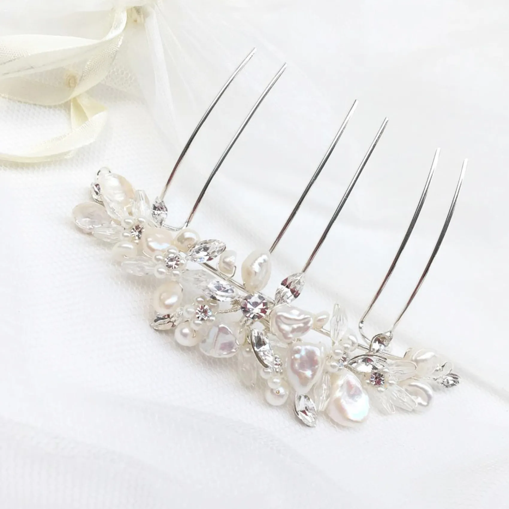 Ivory & Co Pearl Hair Accessories | Silver Hair Accessories*Ivory and Co Freshwater Pearl Bridal Hair Comb
