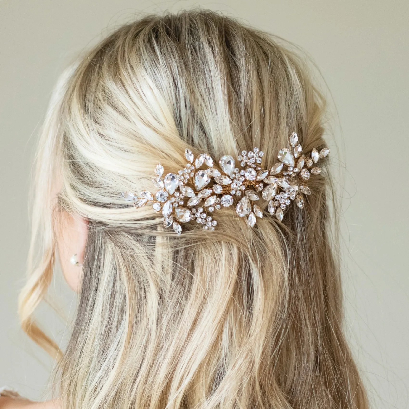 Ivory & Co Prom Hair Clips & Combs | Vintage Headpieces*Ivory and Co Gold Crystal Encrusted Sparkling Hair Comb