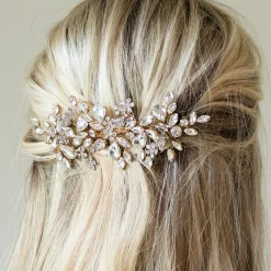 Ivory & Co Prom Hair Clips & Combs | Vintage Headpieces*Ivory and Co Gold Crystal Encrusted Sparkling Hair Comb