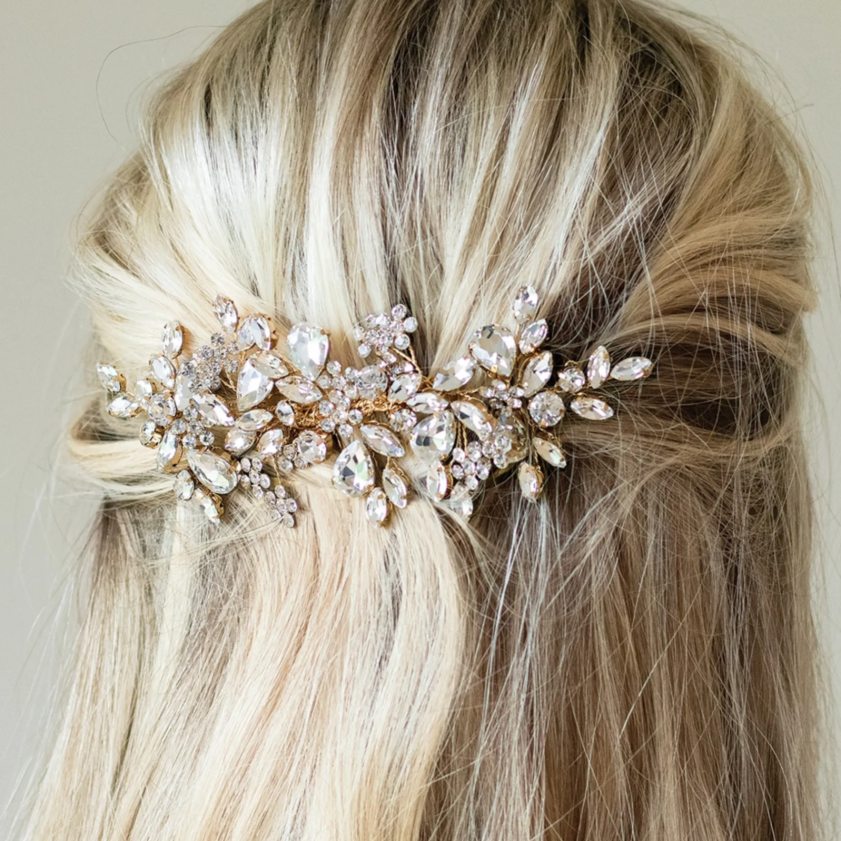 Ivory & Co Prom Hair Clips & Combs | Vintage Headpieces*Ivory and Co Gold Crystal Encrusted Sparkling Hair Comb