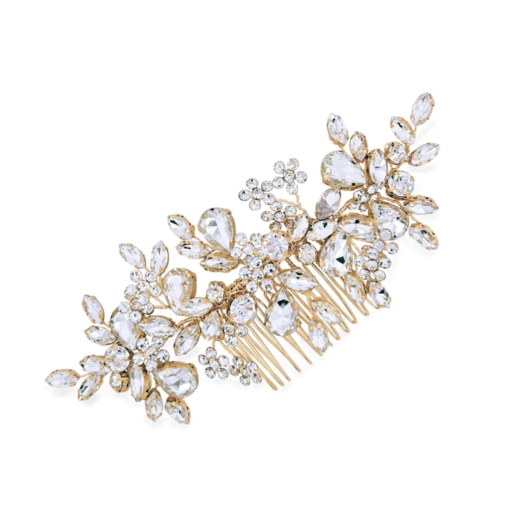 Ivory & Co Prom Hair Clips & Combs | Vintage Headpieces*Ivory and Co Gold Crystal Encrusted Sparkling Hair Comb