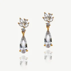 Ivory & Co Silver Prom Jewellery | Prom Earrings*Ivory and Co Harrogate Silver Crystal Teardrop Earrings