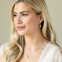 Ivory & Co Bridesmaid Gifts | Pearl Jewellery*Ivory and Co Harrow Silver Pearl Hoop Earrings