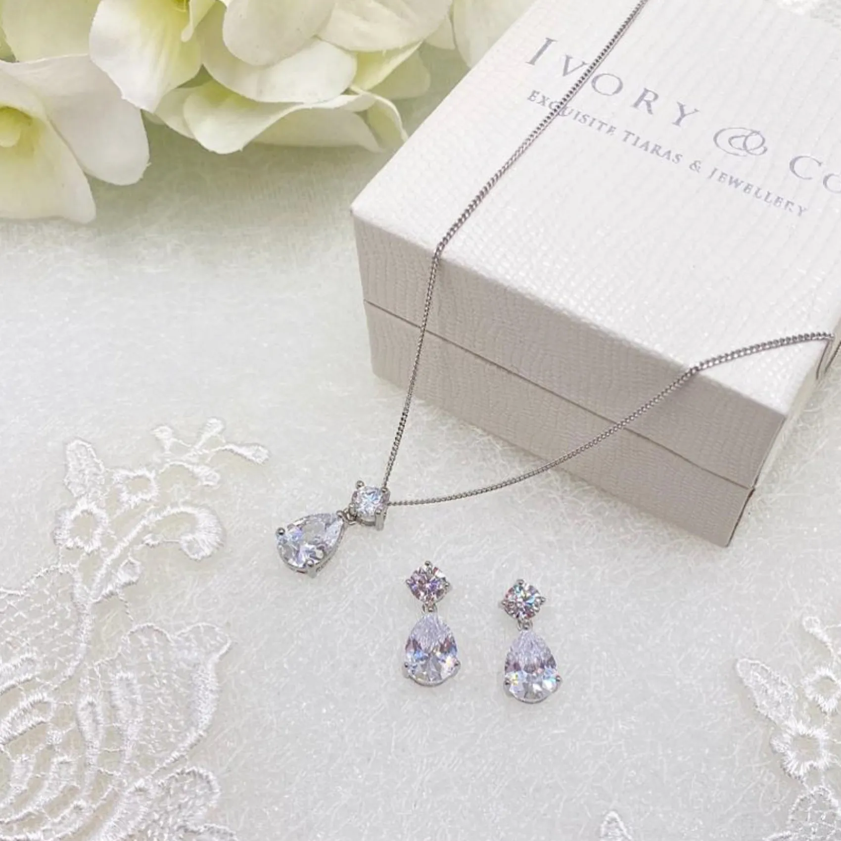 Ivory & Co Silver Prom Jewellery | Prom Jewellery Sets*Ivory and Co Imperial Cubic Zirconia Bridal Jewellery Set