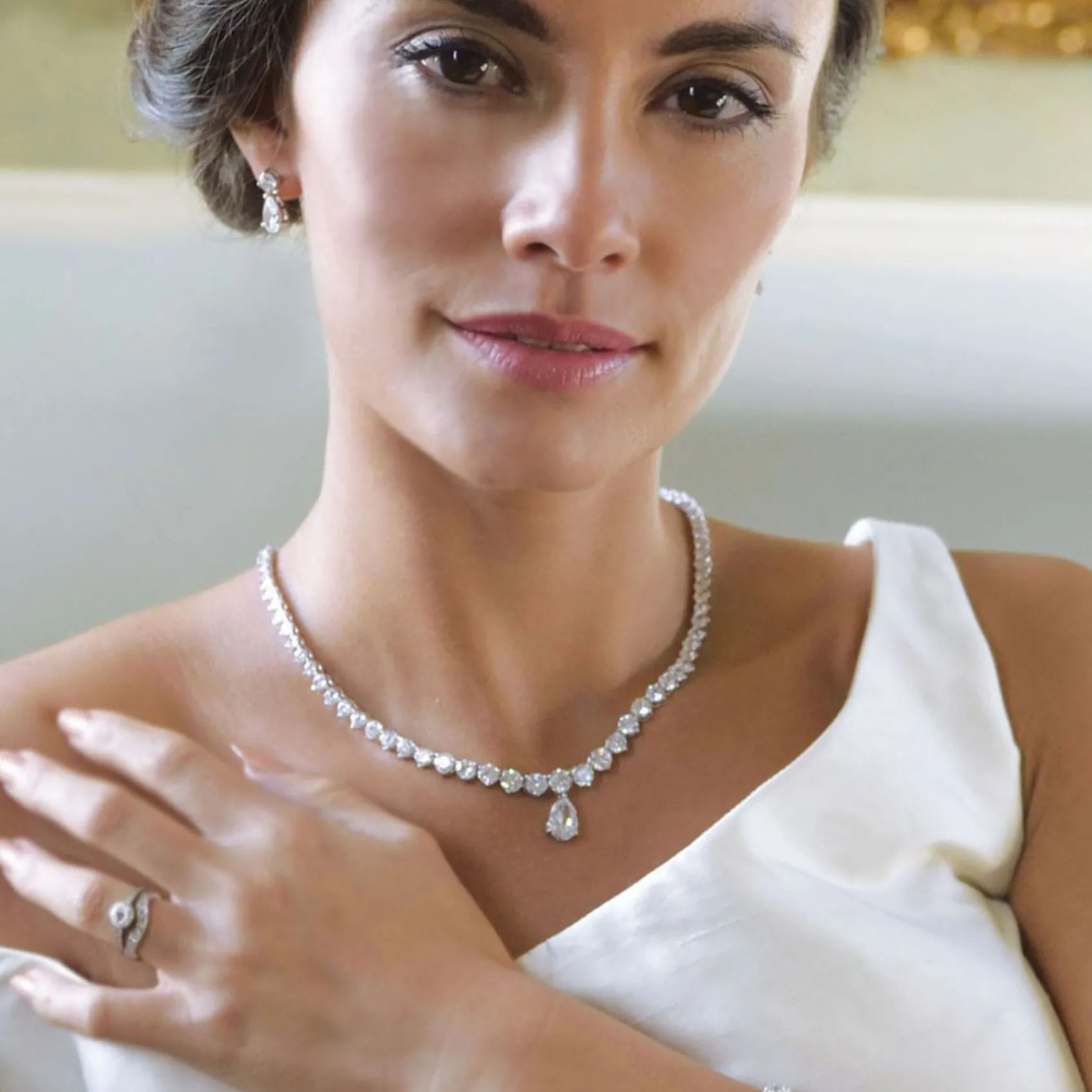 Ivory & Co Bride Gifts | Crystal Jewellery*Ivory and Co Imperial Cubic Zirconia Wedding Necklace