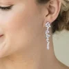 Ivory & Co Silver Prom Jewellery | Prom Earrings*Ivory and Co Islington Silver Crystal Cluster Drop Earrings
