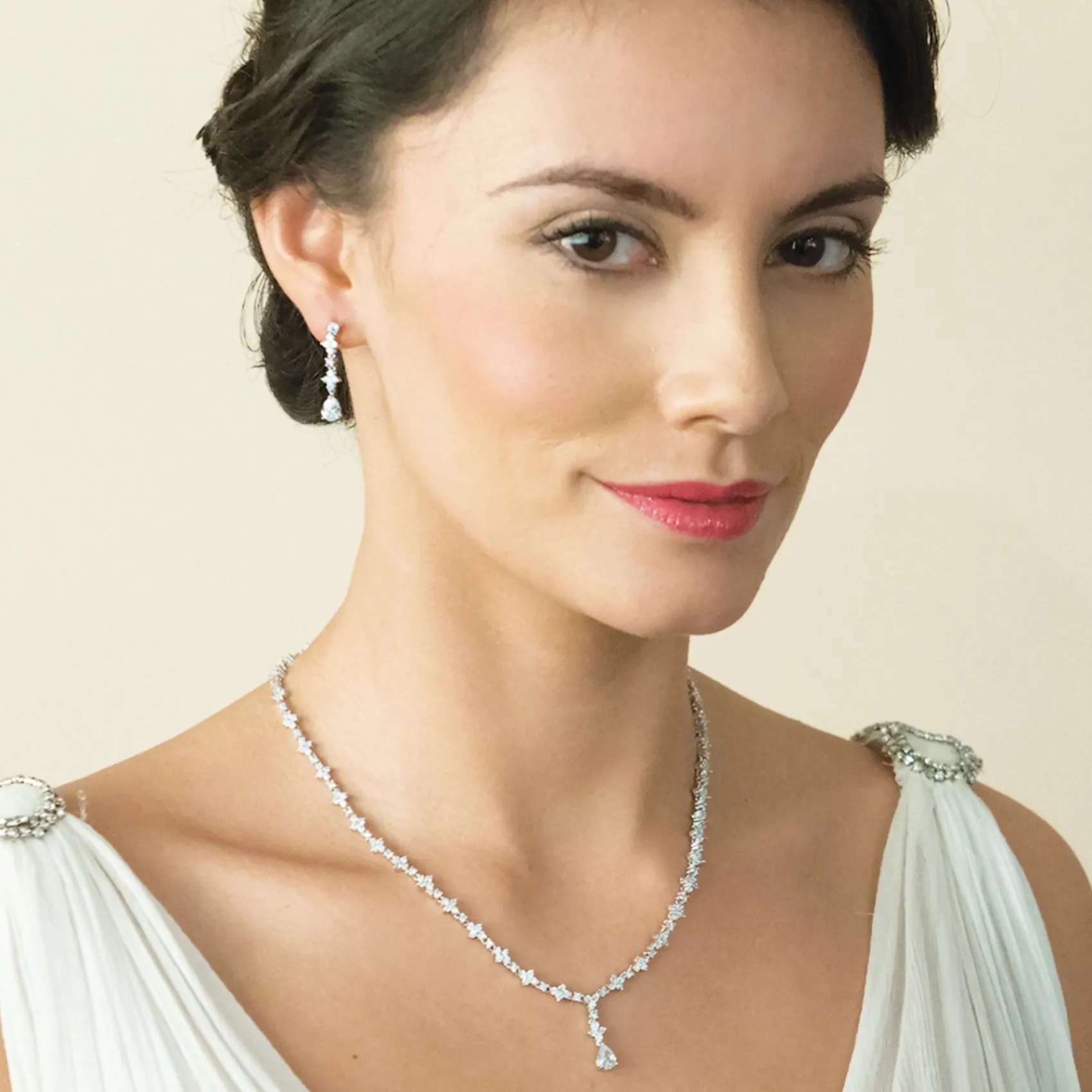 Ivory & Co Bride Gifts | Vintage Jewellery*Ivory and Co Kensington Cubic Zirconia Wedding Necklace